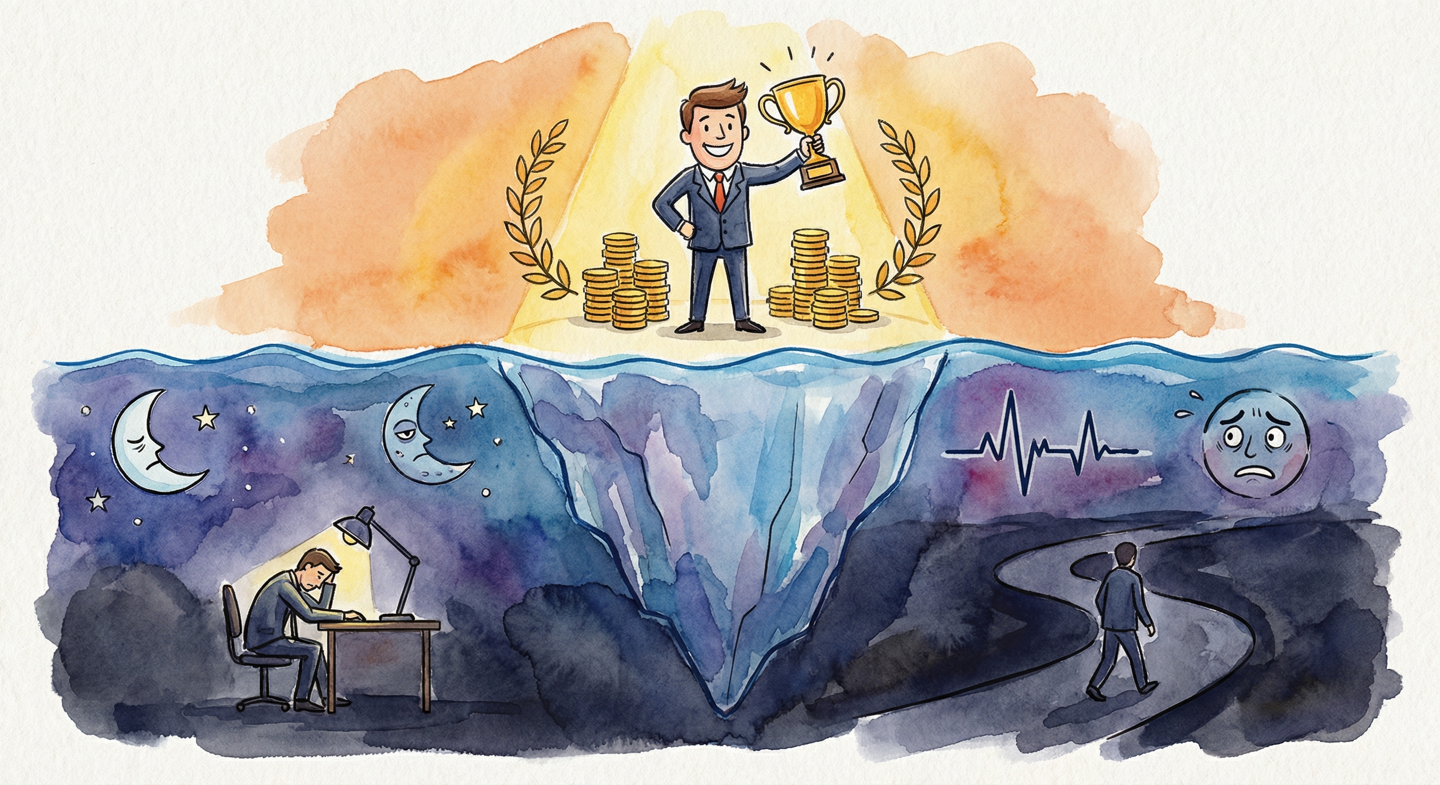 无形的枷锁:冰山图 - 别人看到的 vs 真实的